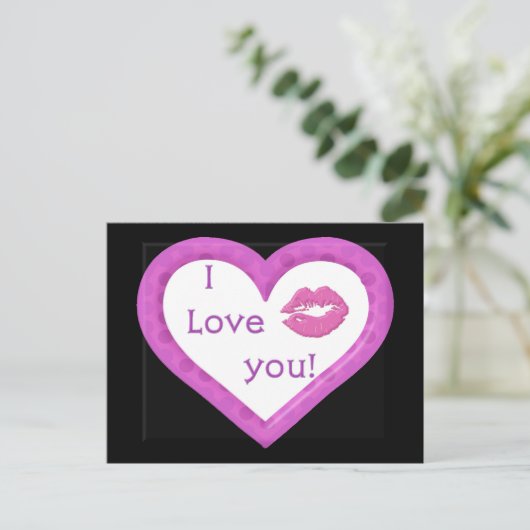 ハートとキス ポストカード (スタンド正面)