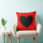 ハートとキューピッドシルエット「愛する」装飾用クッション クッション (椅子)
