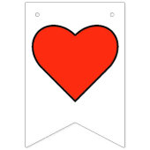 ハートとキューピッドバレンタインデーのバナー バンティングフラッグ (第1の旗)