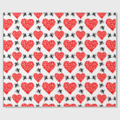 ハートとキューピッドバレンタイン ラッピングペーパー (フラット)