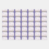 ハートとキューブの折り返し紙シート ラッピングペーパーシート (正面3)