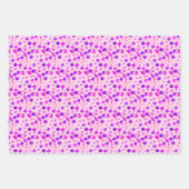 ハートとキューブの折り返し紙シート ラッピングペーパーシート (正面2)