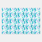 ハートとキューブの折り返し紙シート ラッピングペーパーシート (正面)