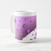 ハートとキューブ コーヒーマグカップ (正面左)