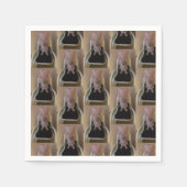 ハートとクマ スタンダードカクテルナプキン (正面)