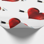 ハートとクロムアローズの折り返し紙 ラッピングペーパー (角)