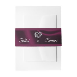 ハートとグリッター – パープル結婚ズ 招待状ベリーバンド