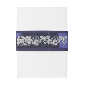 ハートとグリッター – ブルー結婚ズ 招待状ベリーバンド (裏面例)