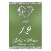 ハートとグリッター- Sageテーブル番号 テーブルナンバー (裏面)