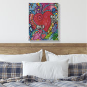 ハートとコアラス キャンバスプリント (インサイチュ (寝室))