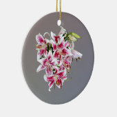 ハートとサルガザユリ セラミックオーナメント (右)