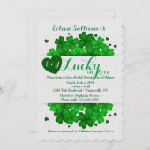 ハートとシャムロック招待状 招待状 (正面/裏面)