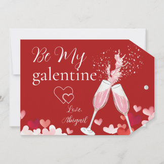 ハートとシャンパンベミーガレンティーヌカード シーズンカード