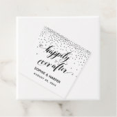 ハートとシルバー紙吹雪の後で幸せに フェイバータグ (インサイチュ)