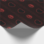 ハートとスカル ラッピングペーパー (角)