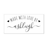 ハートとスクリプト 愛を込めて | オーダーメイドネーム ラバースタンプ (インプリント)