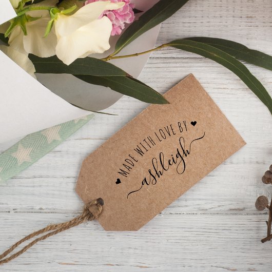 ハートとスクリプト 愛を込めて | オーダーメイド名前 ラバースタンプ