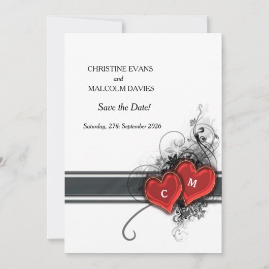 ハートとスクロール セーブザデート (正面)