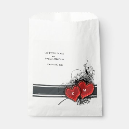 ハートとスクロール フェイバーバッグ (正面)