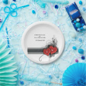 ハートとスクロール ペーパープレート (パーティー)