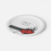 ハートとスクロール ペーパープレート (アングル)