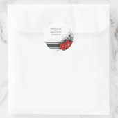 ハートとスクロール ラウンドシール (バッグ)