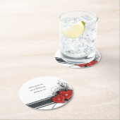 ハートとスクロール ラウンドペーパーコースター (インサイチュ)