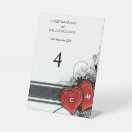 ハートとスクロール 台座サイン