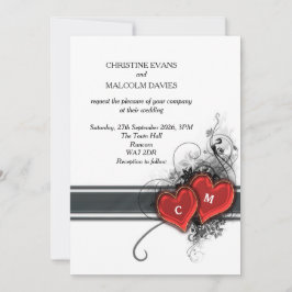 ハートとスクロール 招待状