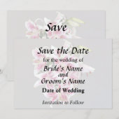 ハートとスタガーリリー セーブザデート (正面/裏面)