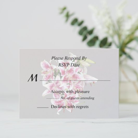 ハートとスタージェイザーリリー 出欠カード (スタンド正面)