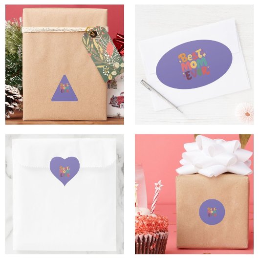 ハートとスター最高のマ・エバー ラウンドシール