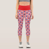ハートとストライプレギンス カプリレギンス (正面)