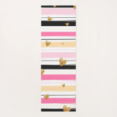 ハートとストライプ ヨガマット (裏面)