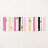 ハートとストライプ ヨガマット (正面(横))