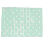 ハートとストライプ ラージペーパーバッグ (裏面)