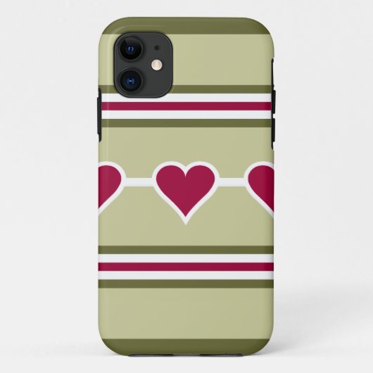 ハートとストライプiPhone 5ケース – メイト Case-Mate iPhoneケース (裏面)