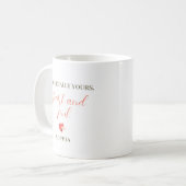 ハートとソウル 私のものに – 名前入り コーヒーマグカップ (正面左)