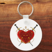 ハートとダガースキーチェーン キーホルダー (正面)