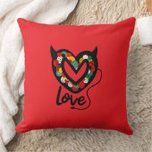ハートとテール&ホーン装飾用クッション クッション (ブランケット)