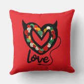 ハートとテール&ホーン装飾用クッション クッション (裏面)