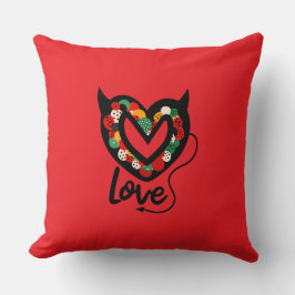 ハートとテール&ホーン装飾用クッション クッション