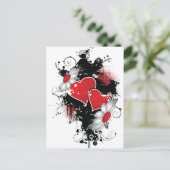 ハートとデイジーバレンタインはがき シーズンポストカード (スタンド正面)