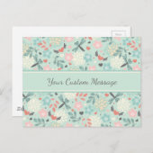 ハートとトンボかわいらしフローラ ポストカード (正面/裏面)