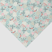 ハートとトンボかわいらしフローラ 薄葉紙 (詳細)