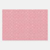 ハートとドットの小さな模様 ラッピングペーパーシート (正面2)