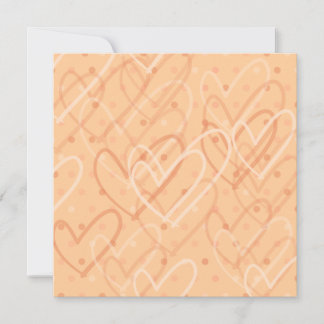 ハートとドットの背景、招待 招待状