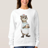 ハートとナースとして出力 スウェットシャツ (正面)