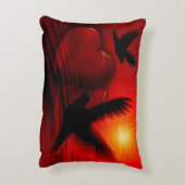 ハートとハト アクセントクッション (裏面(縦))