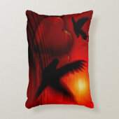 ハートとハト アクセントクッション (正面(垂直))